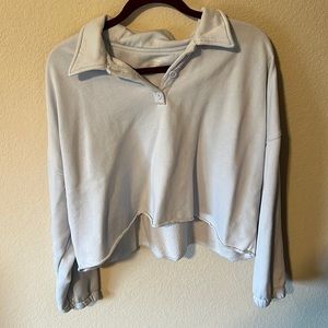 Aerie light blue half button down sweater